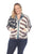 SIMPLY COUTURE Women's Knitted Buttoned American Flag Cardigan