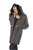 SIMPLY COUTURE Women's ZigZag Long Winter Coat With Faux Fur Trim Hood