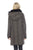 SIMPLY COUTURE Women's ZigZag Long Winter Coat With Faux Fur Trim Hood