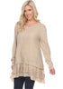 SIMPLY COUTURE Women's Plus Size Casual Cable-Knit Layered Peplum Sweaters Series: Style 2