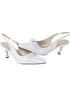 SIMPLY COUTURE Women's Low Heel Closed Toe Slingback Pumps Bowknot Dress Shoes
