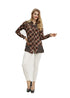 Simply Couture Women's Floral Plaid Button Down Blouse