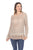 SIMPLY COUTURE Women's Plus Size Casual Khaki Crochet Net Lace Trim Layered Tunic