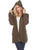 SIMPLY COUTURE Women's Plus Size Casual Hooded Open Front Cardigan Knit Tops