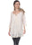 SIMPLY COUTURE Women's Plus Size Casual Tops Lace Crochet Trim 3/4 Sleeve Tunics Series: Lace with Drawcord