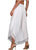 SIMPLY COUTURE Women's Plus Size Casual Layered Lace Trim Wide Leg Flowy Capri Pants