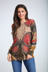 Red Abstract Butterfly Tunic