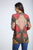 Red Abstract Butterfly Tunic